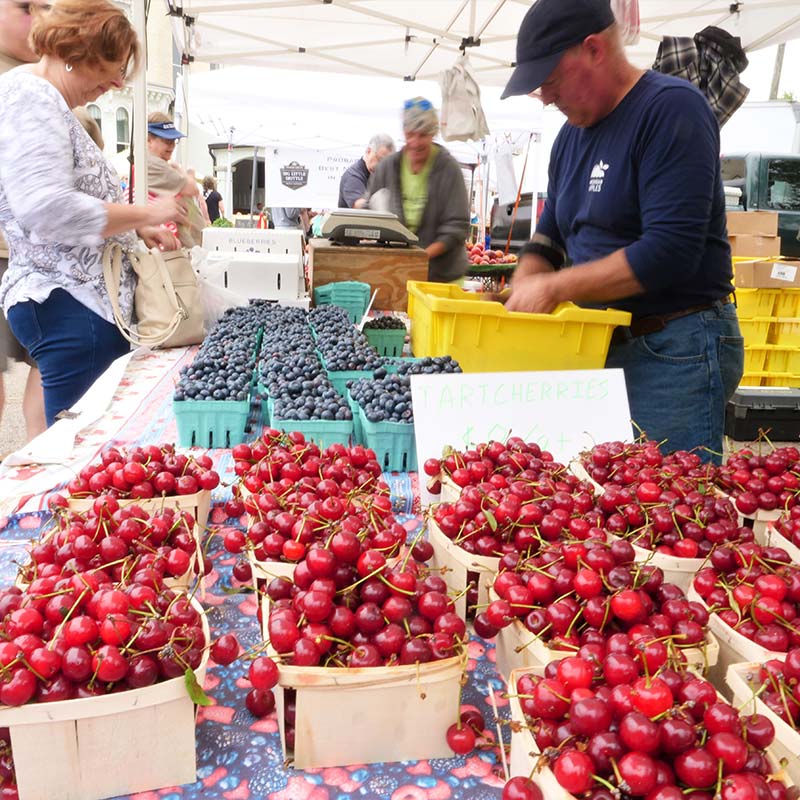 R & B Miller Fruit Farm from Michigan with a wide variety of cherries, berries, peaches/nectarines & apples (in the fall) and more at Farmers Market+